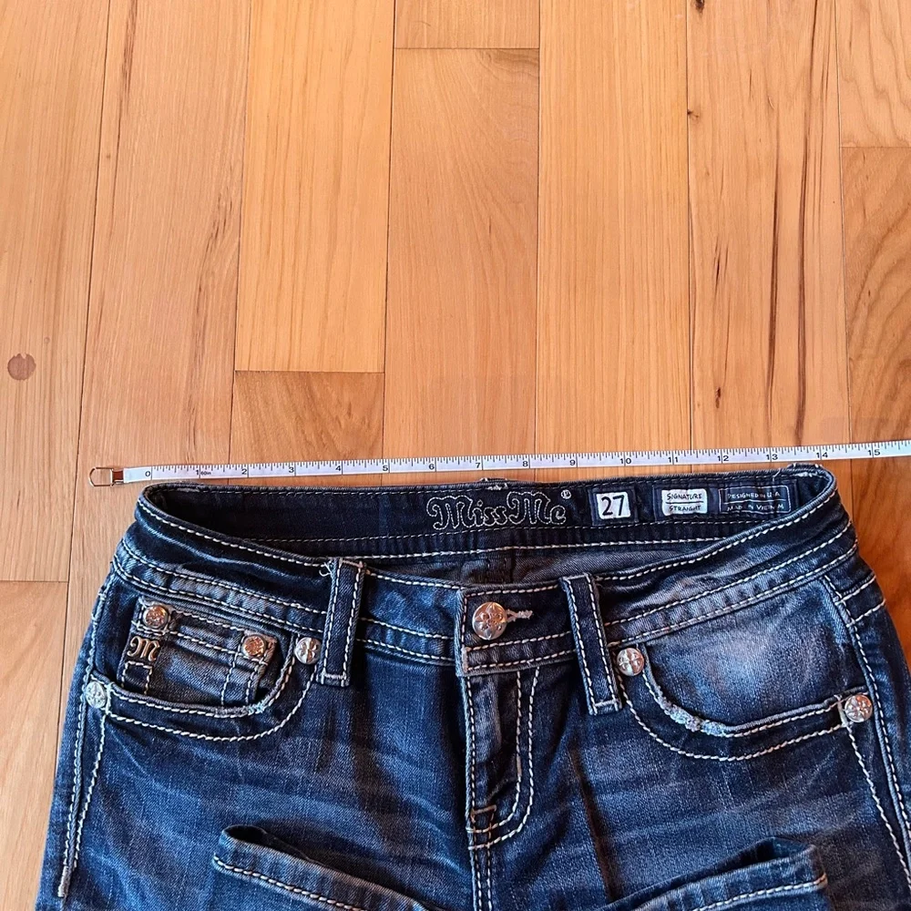 Miss Me Dark Blue Jeans with Contrast Stitching - Picture 10 of 10